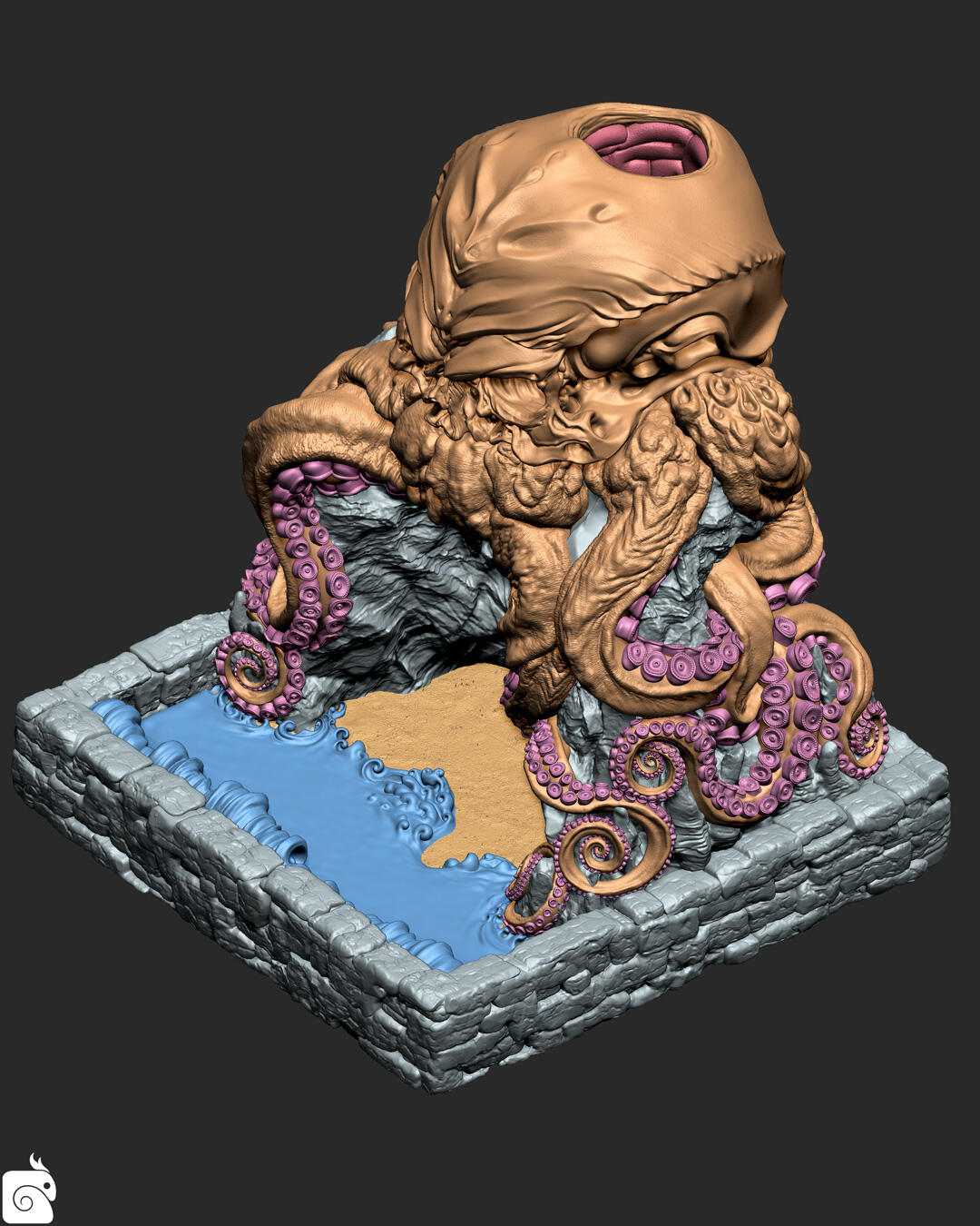 Kraken Skull Zbrush (Viewport Render) Kraken Skull Zbrush (Viewport Render)