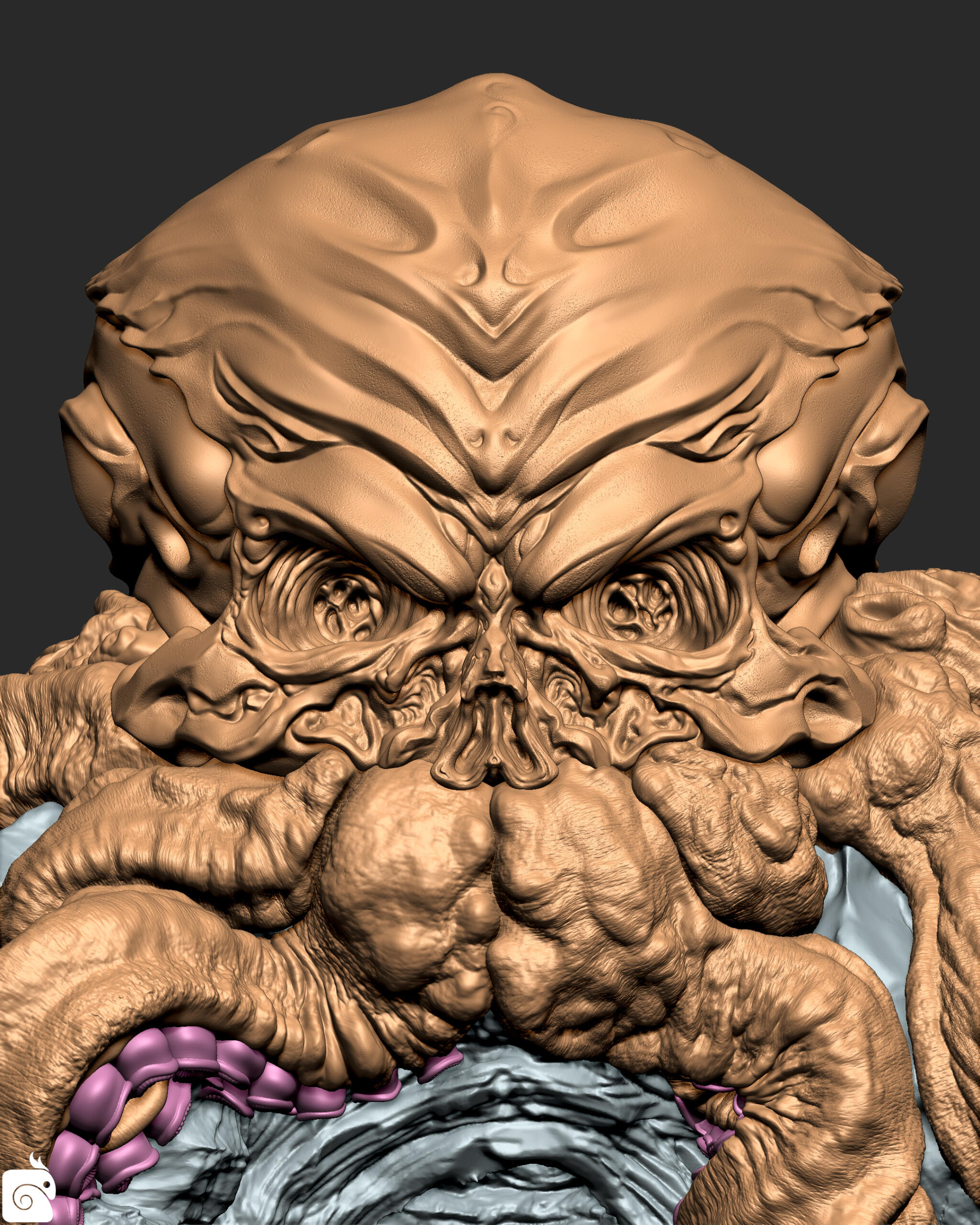 Kraken Skull Zbrush (Viewport Render) Kraken Skull Zbrush (Viewport Render)
