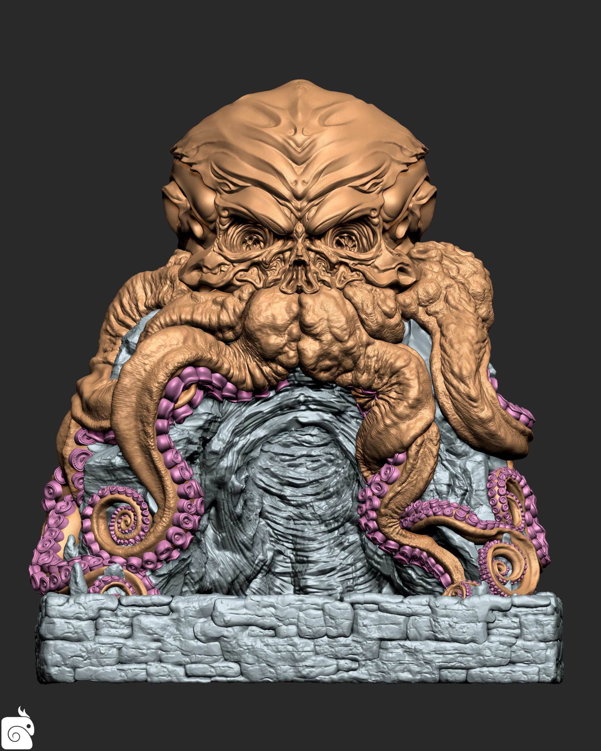 Kraken Skull Zbrush (Viewport Render) Kraken Skull Zbrush (Viewport Render)