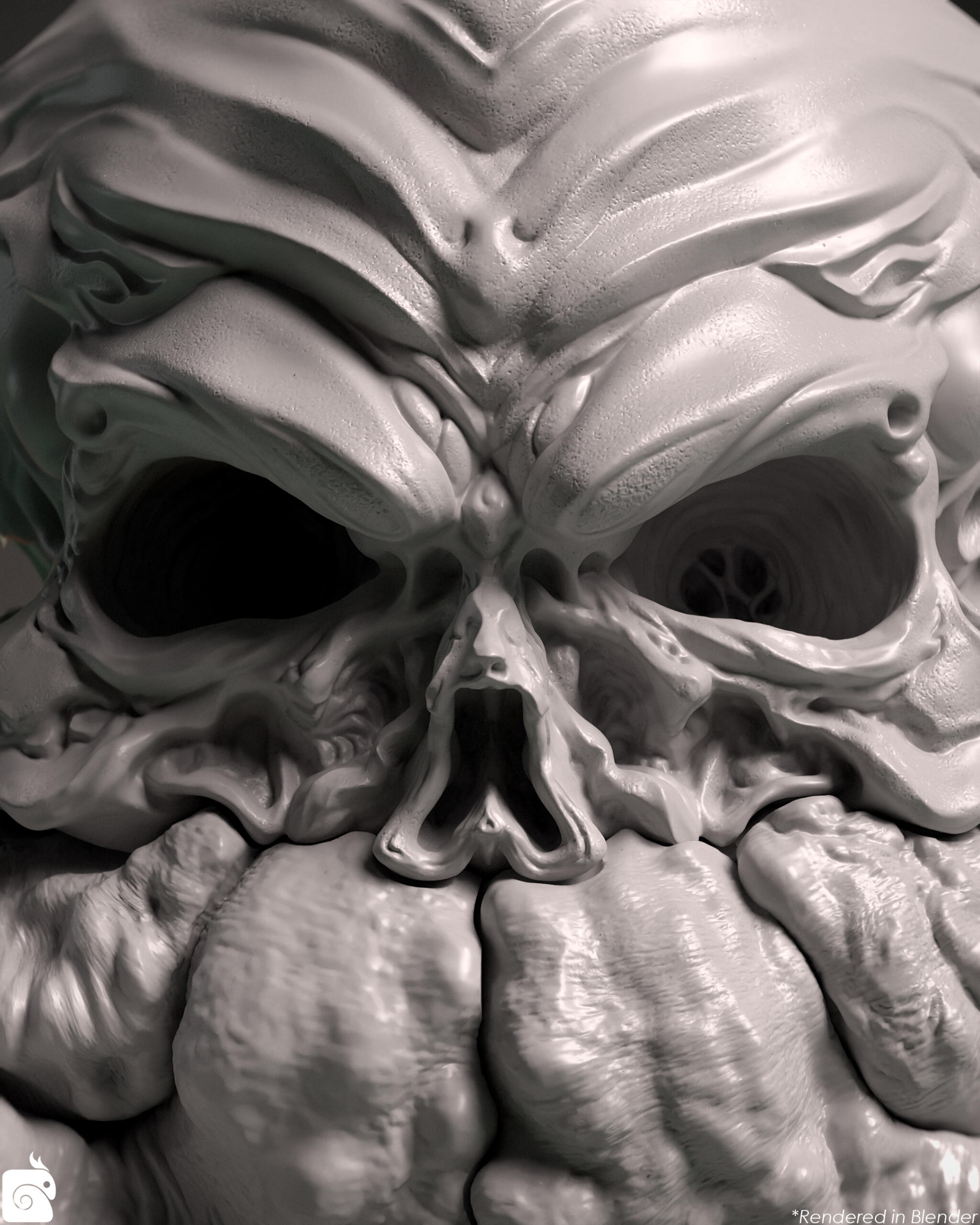 Kraken Skull Kraken skull, ZBrush, 3D print