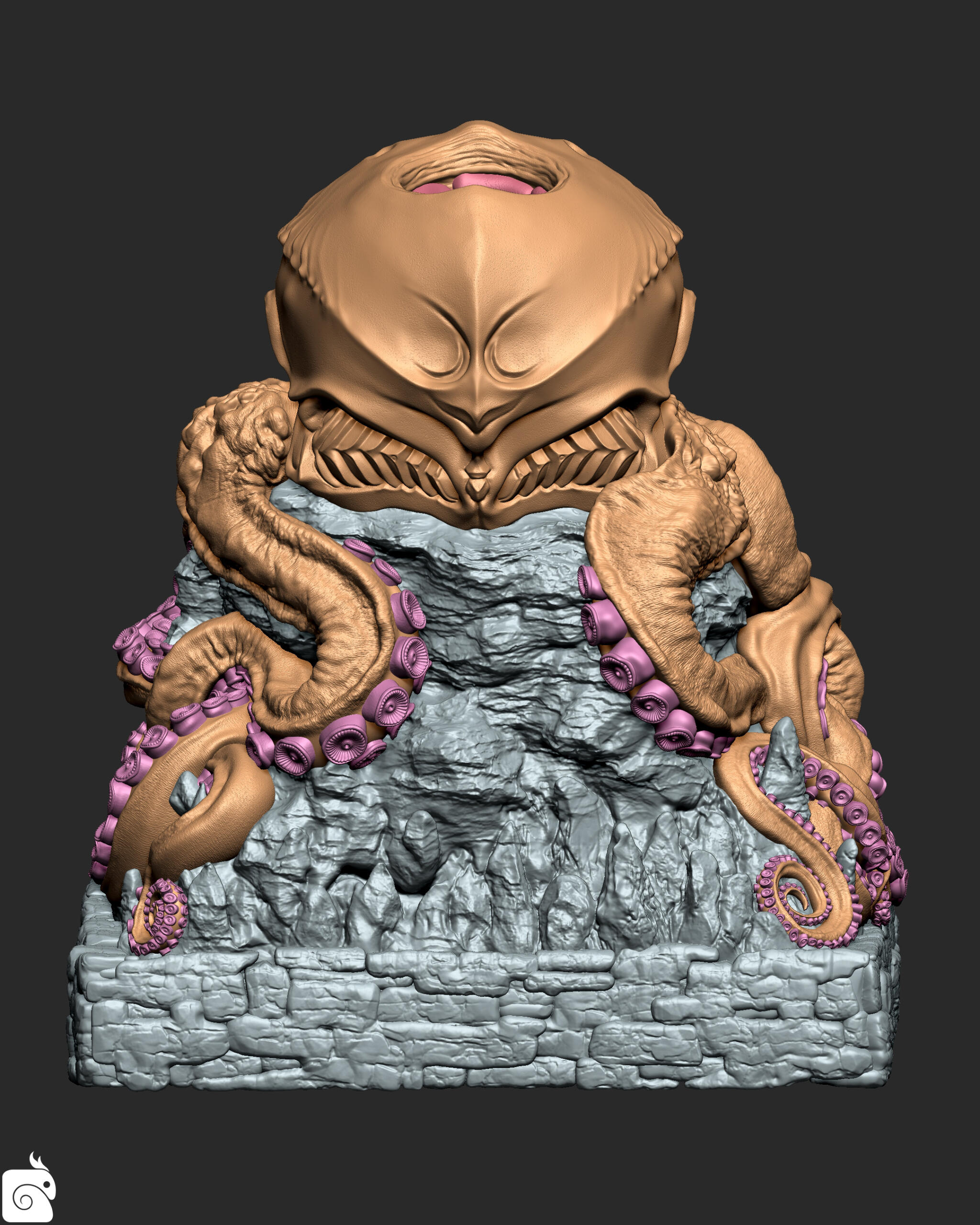 Kraken Skull Zbrush (Viewport Render) Kraken Skull Zbrush (Viewport Render)